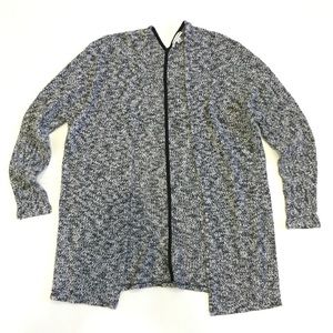 AMERICAN EAGLE Black & White Open Cardigan